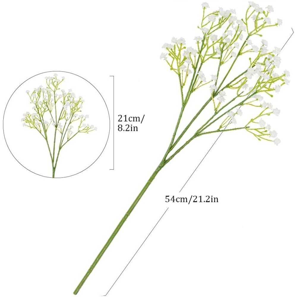 57 ซม.Babys Breath ดอกไม้ประดิษฐ์ Gypsophila ดอกไม้สําหรับงานแต่งงานตกแต่งบ้านสวนหลากสี - รูปที่ 2