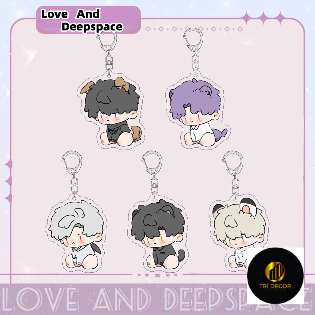 Deep Love and Space Rafayel Xavier Zayne Rafayel Sylvus Caleb พวงกุญแจจี้อะคริลิค