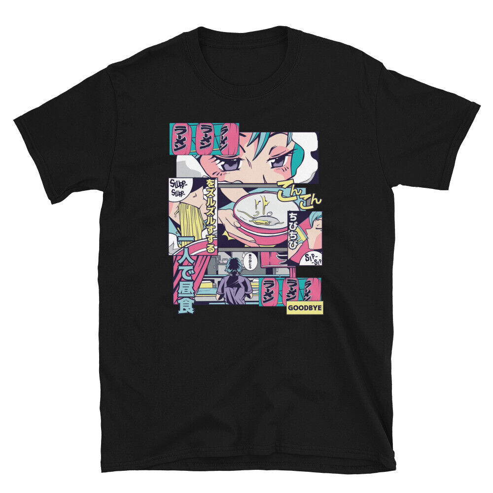 เสื้อยืดแอนิเมชั่น Ramen Noodle Storytime ของญี่ปุ่น