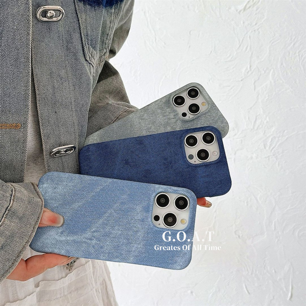 Goat Creative และ minimalist denim ปลอกสําหรับ iPhone 17 11 16 15 14 13 12 Pro max iPhone  16 plus 14 plus กรณีป้องกัน anti-drop ปกหลังกรณี ราคา ถูกที่สุด ดีลบีเคเค แกลเลอรีภาพที่ 2