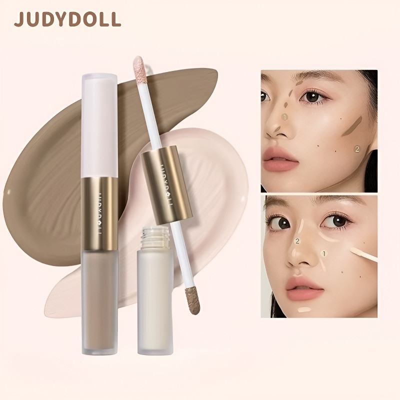 JUDYDOLL คอนทัวร์ สองหัว ไฮไลท์ คอนทัวร์ แมท จมูก เงา ลิควิด คอนทัวร์