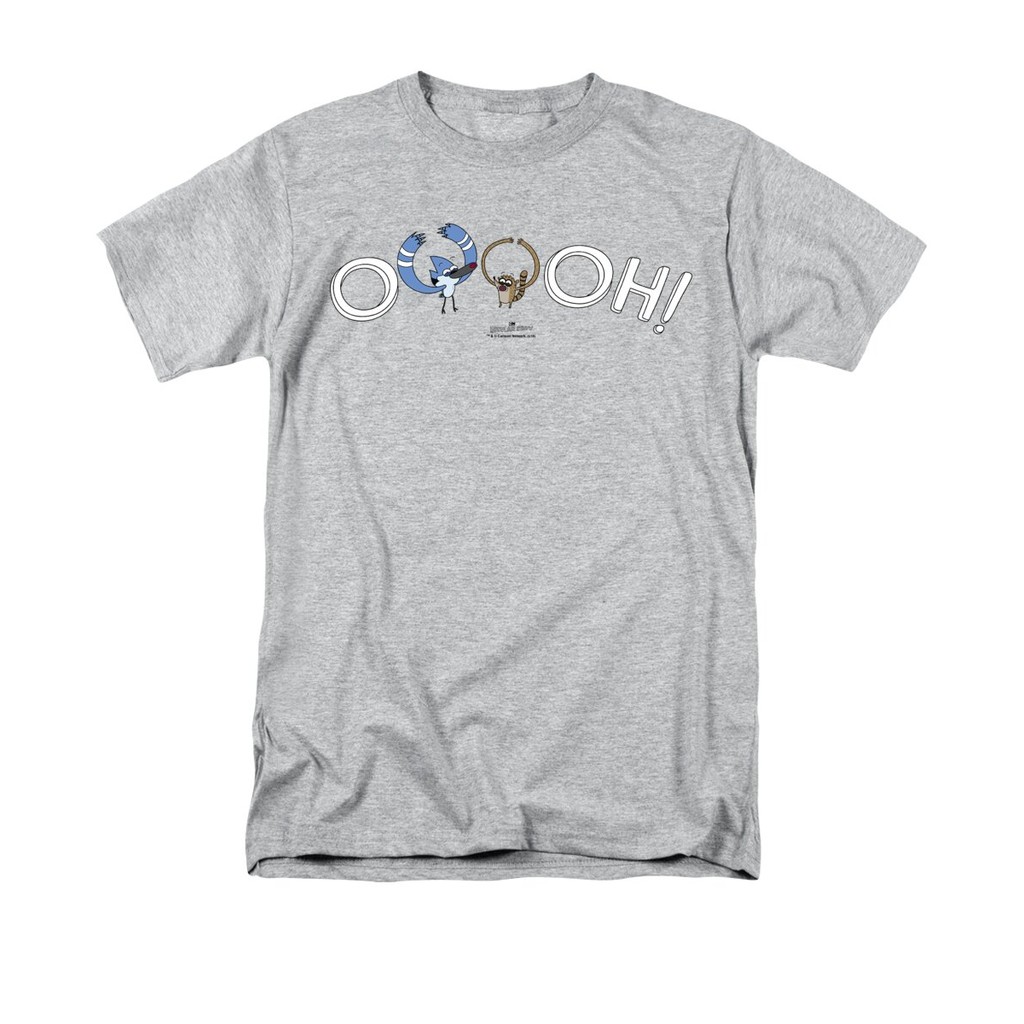 [พร้อมส่ง]เสื้อยืด The Regular Show - Ooooh #1 Men's T-Shirt (Regular Fit) แท้ ผ้า Cotton 100% แห้งเ