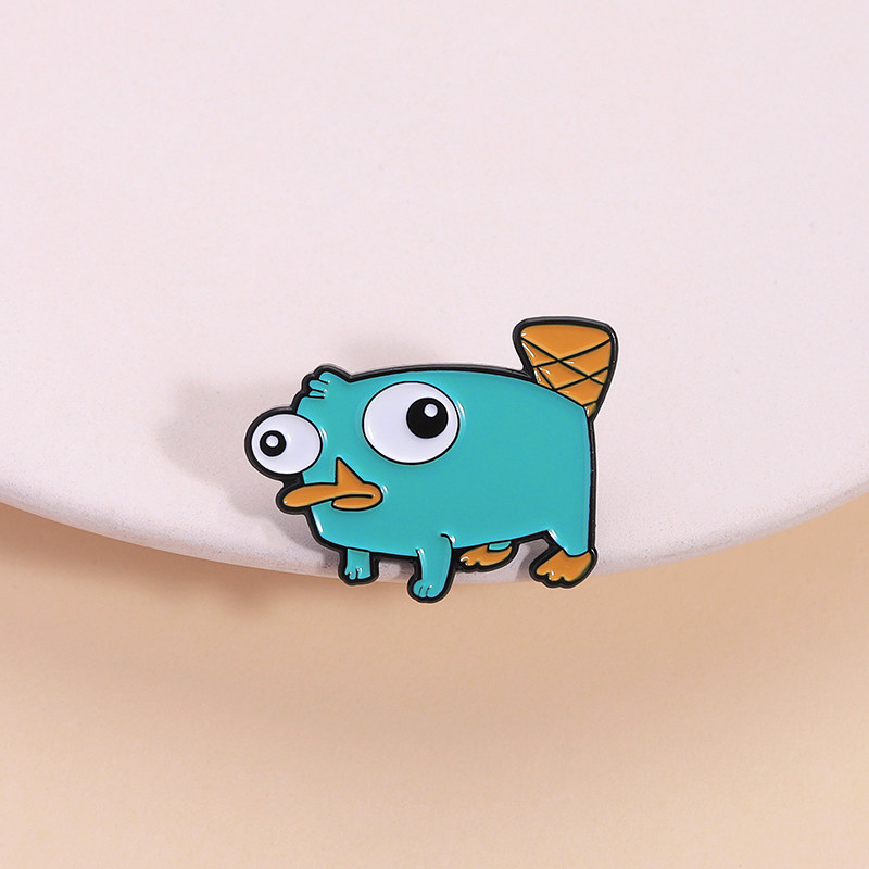 Pieneas และ Ferb Perry เข็มกลัด Platypus การ์ตูนป้ายโลหะสร้างสรรค์น่ารักเครื่องประดับเสื้อผ้าอุปกรณ์เสริมของขวัญ