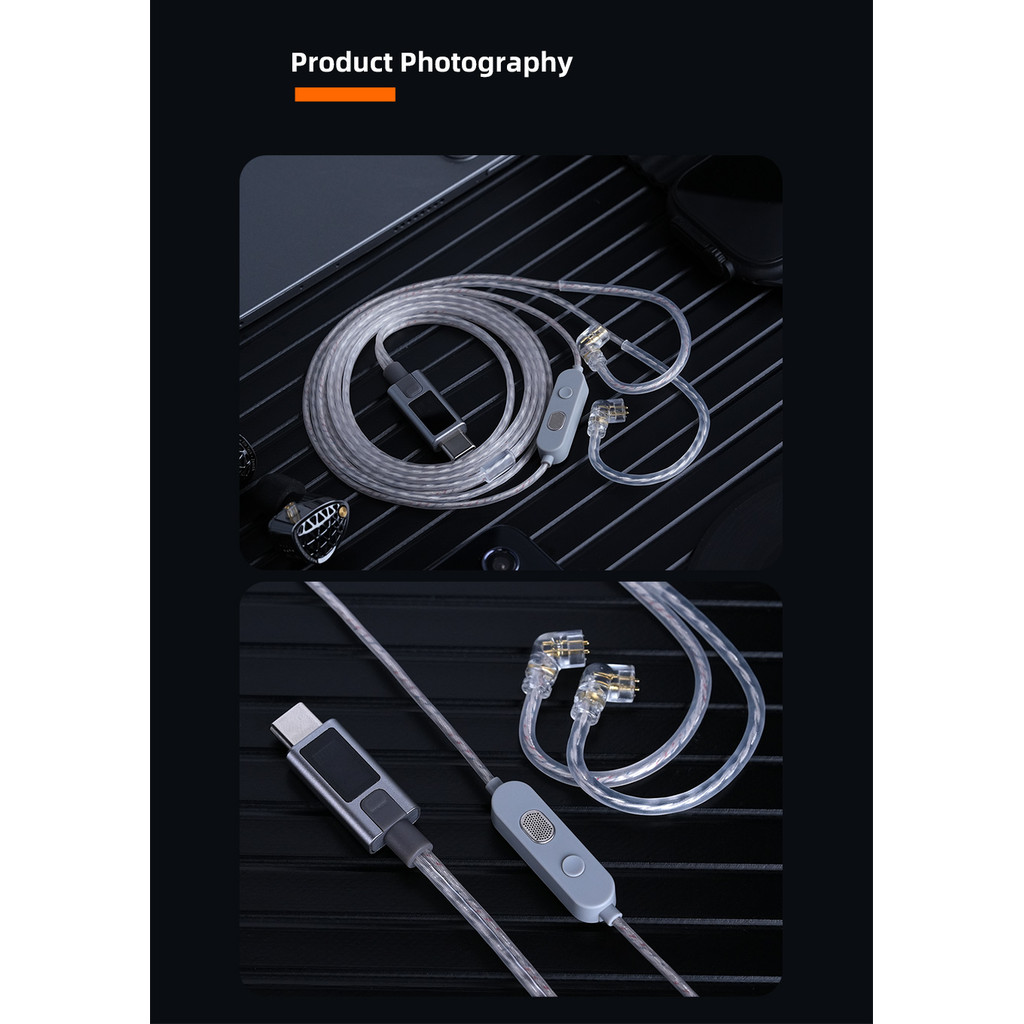 Kz M2 สายหูฟัง Dual Mic สายชุบเงินประเภท C/3.5MM อัพเกรดสายหูฟังเปลี่ยนสายชุดหูฟัง