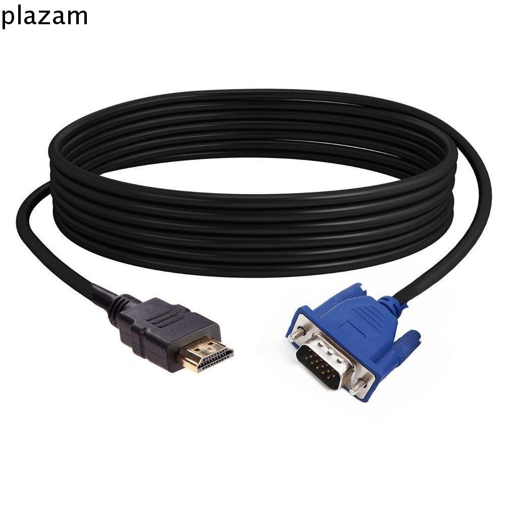 Plazam 1-5m HDMI-ใช้งานร่วมกับ VGA Converter ดิจิตอล Professional Video Connector AV อะแดปเตอร์สําหรับ PC HDTV