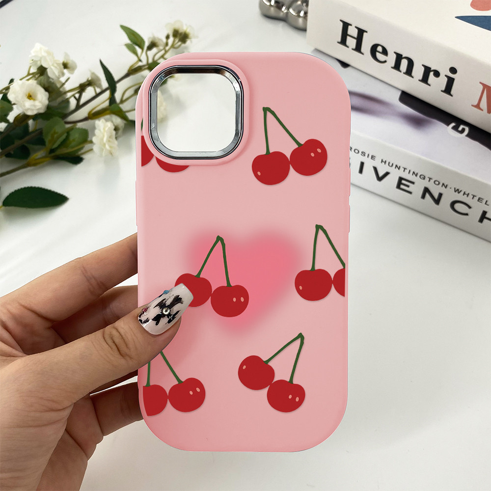ส่งจากไทย เคสไอโฟน12 ลายเชอร์รี่ หัวใจชมพู ใช้ได้กับIPhone11 12 13 14 15 16 Pro MAX PLUS X XS XR 7 8 plus กันน้ำกันฝุ่น ราคา ถูกที่สุด ดีลบีเคเค แกลเลอรีภาพที่ 4