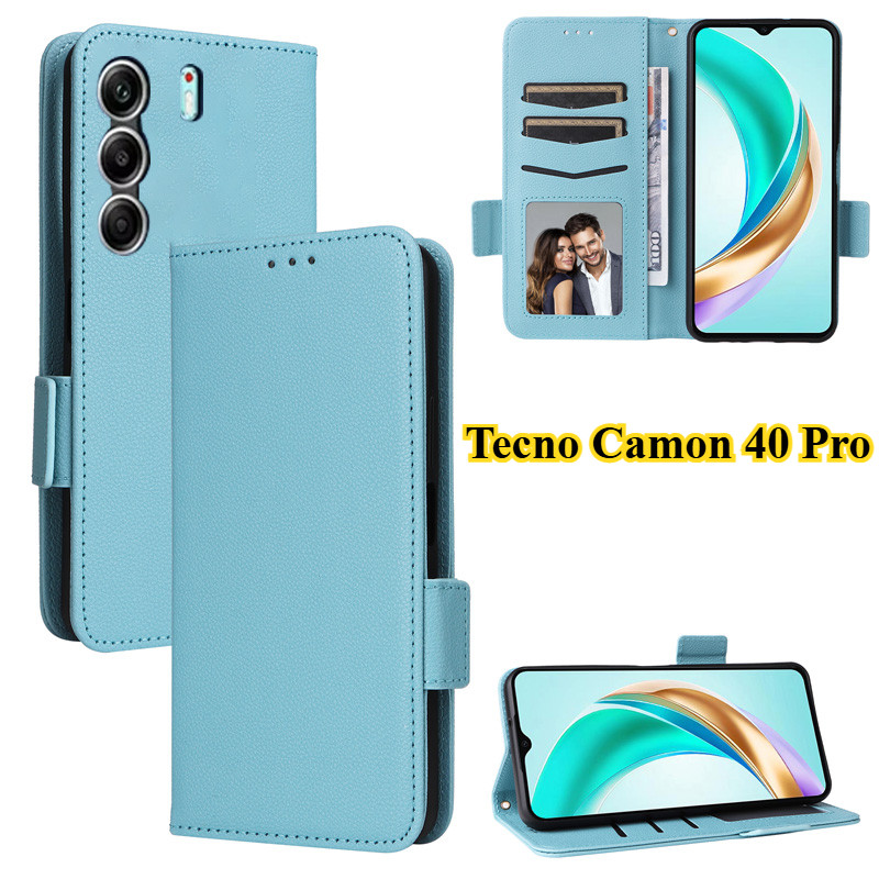 เกราะกันกระแทกสําหรับ Tecno Camon 40 Pro 4G 5G 2025 เคสโทรศัพท์หนังแม่เหล็กสําหรับ Camon40Pro Camon4