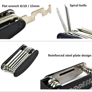 ชุดเครื่องมือซ่อมจักรยาน 16 IN 1 แบบพกพา Bike Repair Tool Kit ชุดประแจและไขควง