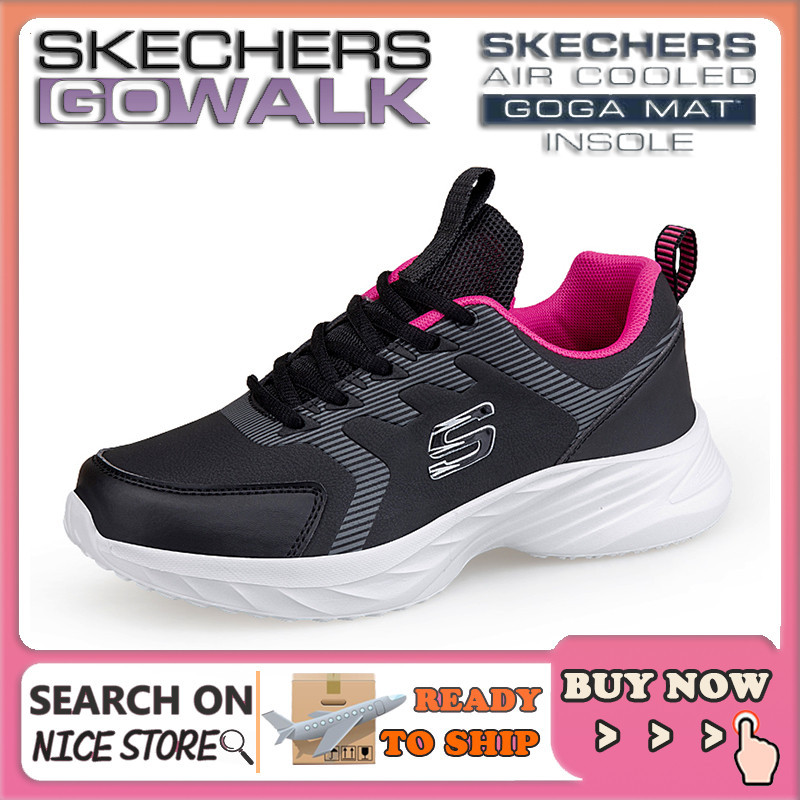 [พร้อมส่ง] Skechers_gowalk Kasut Perempuan รองเท้าผ้าใบลําลอง สีขาว เหมาะกับการเล่นกีฬา โรงเรียน สําหรับสตรี