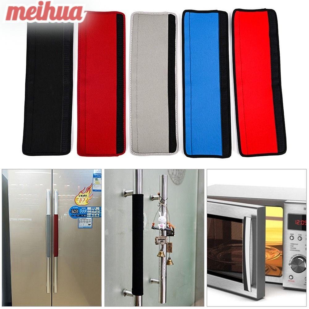Meihua ผ้าคลุมมือจับประตูตู้เย็น ถุงมือผ้าฝ้ายนุ่ม ฤดูหนาว เครื่องใช้ไฟฟ้า มือจับ ครอบคลุมเครื่องใช้ในครัว ป้องกันเตาอบไมโครเวฟ