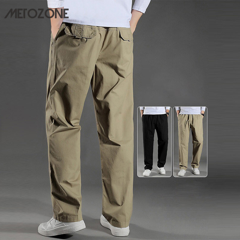 Metozone กางเกงคาร์โก้ลําลอง ผ้าฝ้ายแท้ ยืดหยุ่น ทรงหลวม สไตล์ญี่ปุ่น แฟชั่นฤดูร้อน สําหรับเด็ก