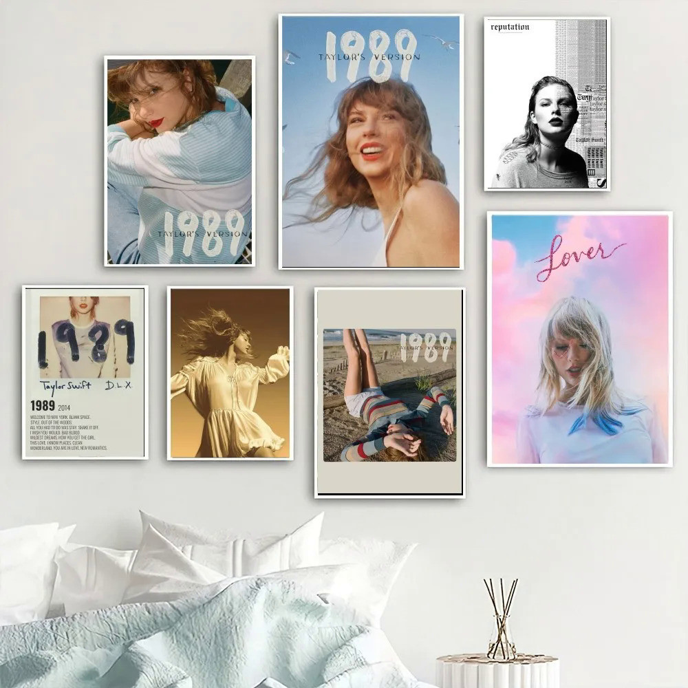 Hot T-Taylor นักร้อง S-Swift โปสเตอร์, รูปภาพติดผนังสําหรับห้องนั่งเล่น, ตกแต่งฤดูใบไม้ร่วง RVK3