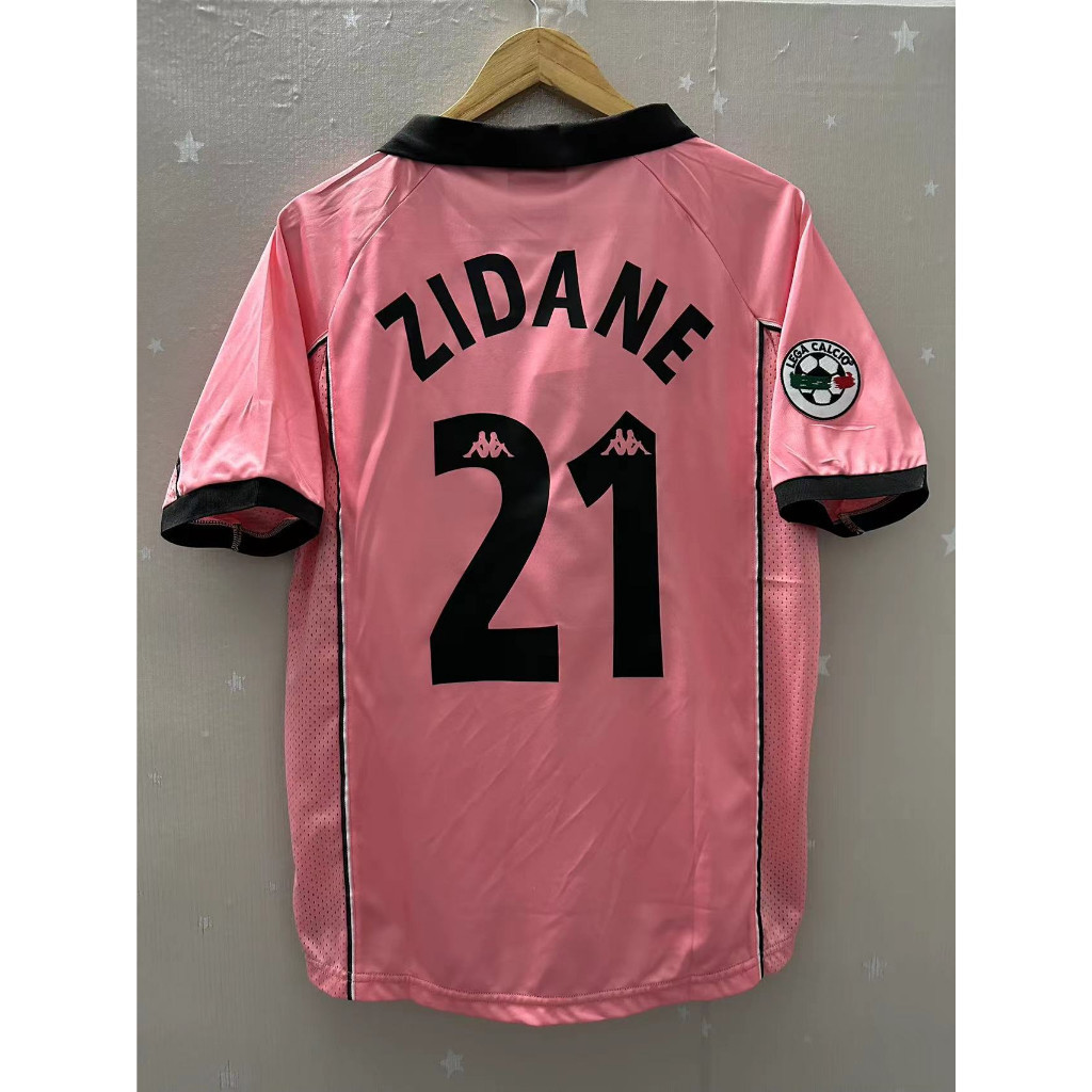 97-98 Juventus คุณภาพสูง Away Retro ฟุตบอล Jersey เสื้อยืดที่กําหนดเองเสื้อฟุตบอล DEL PIERO ZIDANE