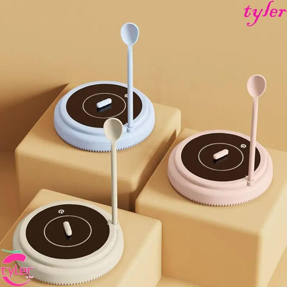 Tyler เครื่องปั่นกาแฟไฟฟ้าอัตโนมัติ แบบแม่เหล็ก ชาร์จ USB พร้อมช้อน ความเร็วสูง สําหรับคนกาแฟ นม