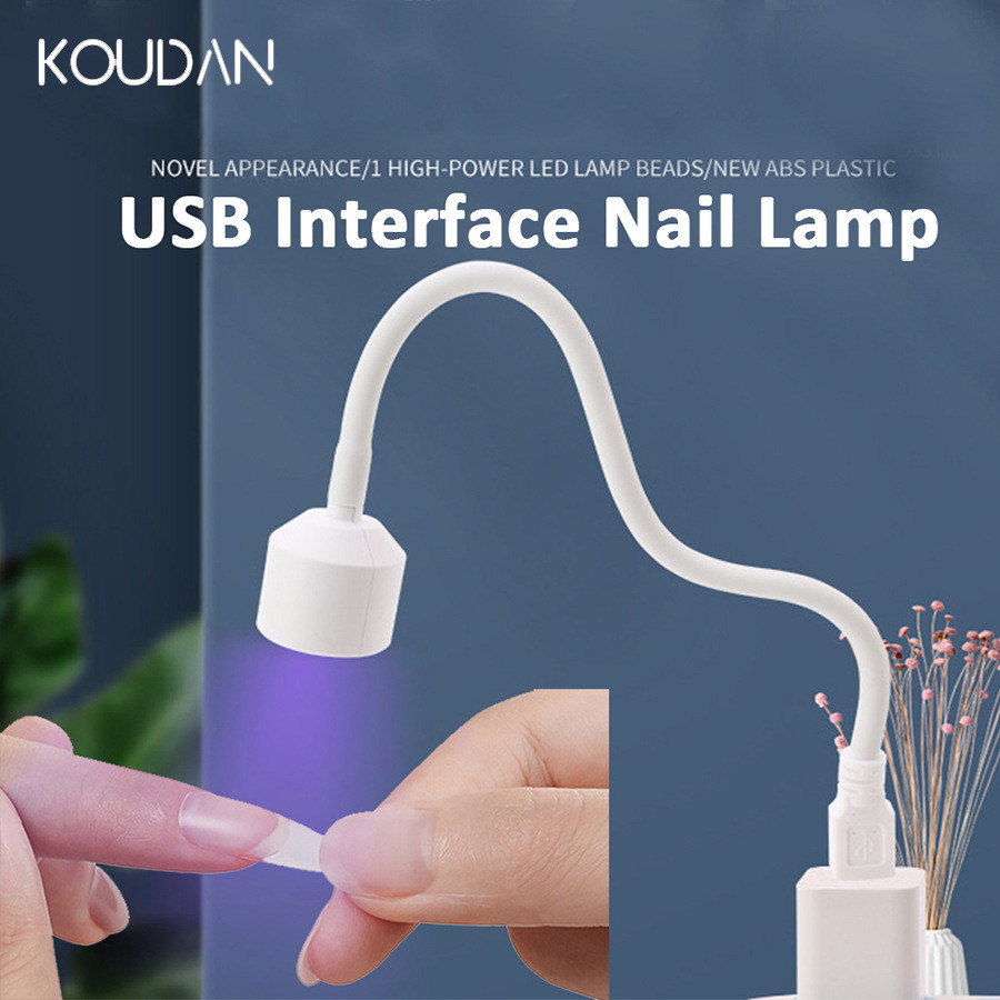 Koudan โคมไฟอินเตอร์เฟซ USB แห้งเร็ว งอได้ สําหรับตกแต่งเล็บ