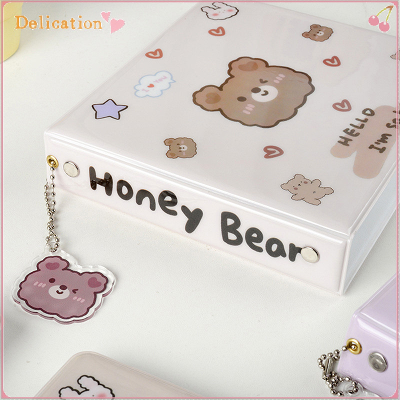 [Delication] อัลบั้มเก็บแผ่น CD แบบแข็ง ลายการ์ตูนหมีน่ารัก แบบพกพา ความจุ 20 ชิ้น