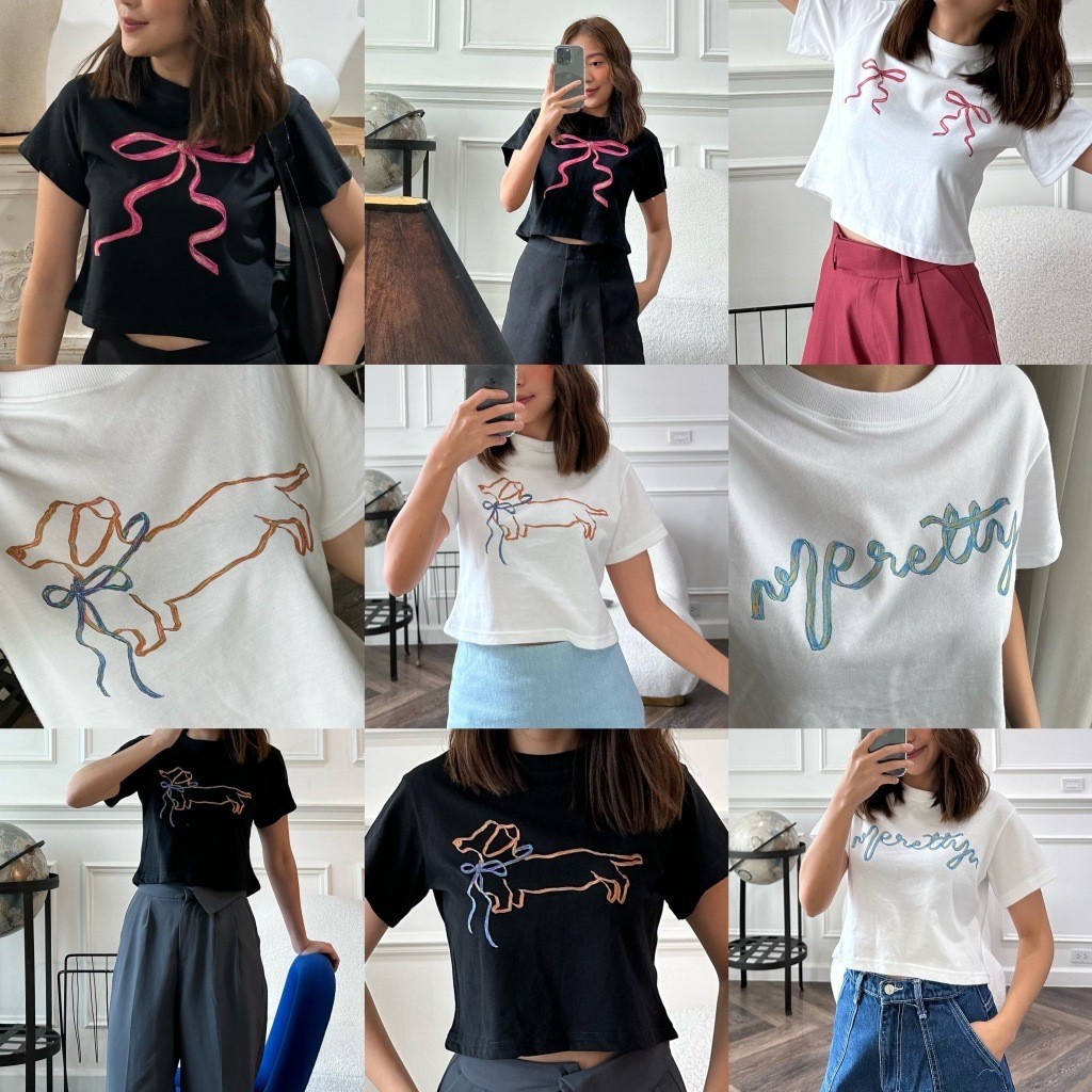 (🔥จัดส่งตลอด 24 ชั่วโมง🔥)Angle Official  - Mini Tee - Set