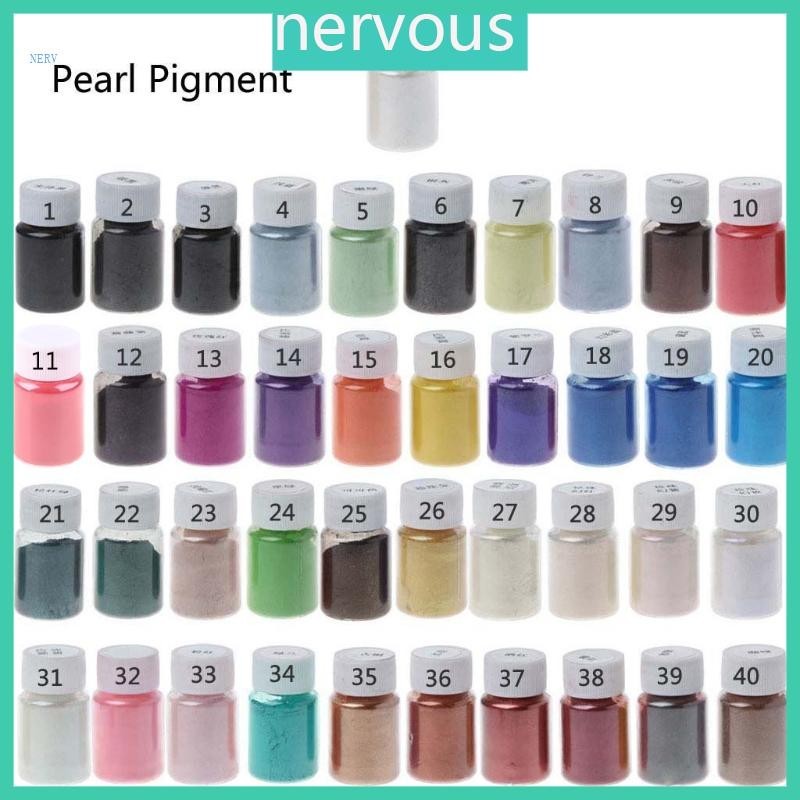 Nerv ผงไมก้า ไข่มุก 41 สี สําหรับแต่งหน้า ลิปกลอส ระบายสี สบู่ อีพ็อกซี่ ย้อมสี Diy