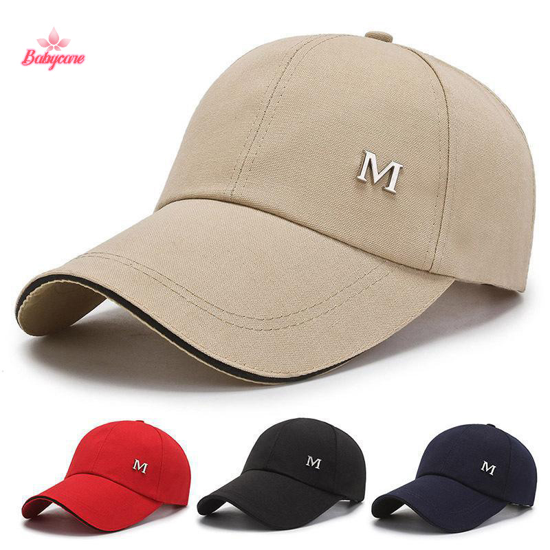 BYCE> ผู้ชายผู้หญิงเบสบอลฤดูร้อนหมวกผ้าฝ้าย Snapback Hip-Hop ผู้ใหญ่กีฬา Sun หมวกสบายๆยาว Brim Golf ใหม่
