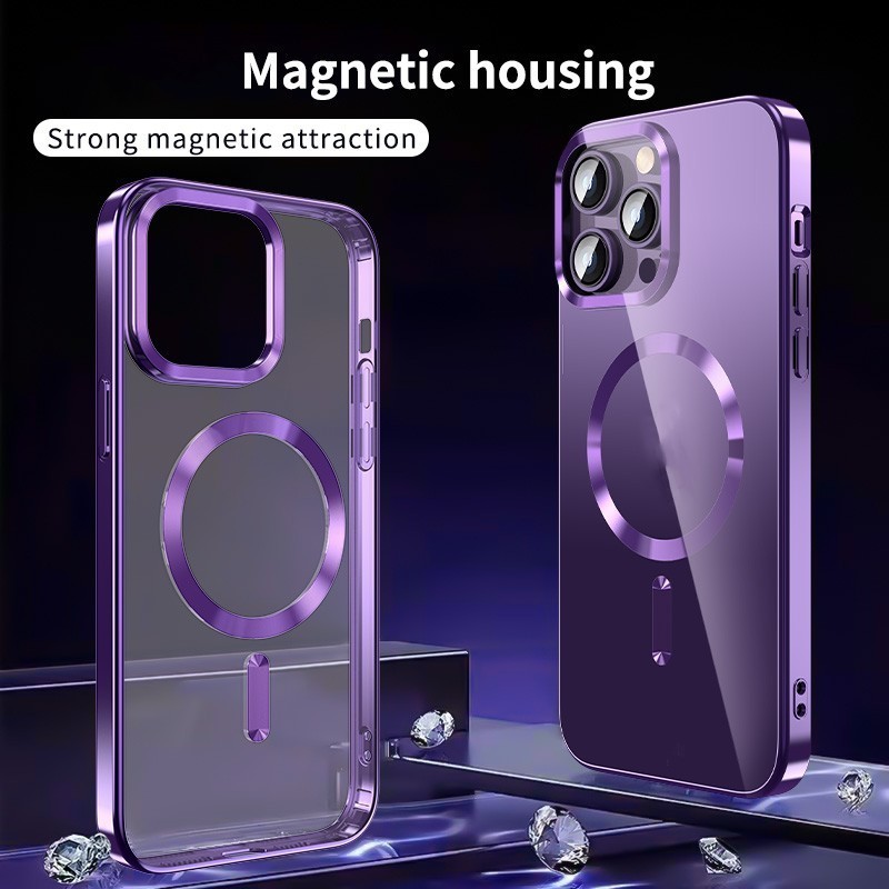 เคสโทรศัพท์มือถือ แบบแม่เหล็ก กันกระแทก หรูหรา สําหรับ Iphone 11 Pro Max 12 13 14 15promax 13pro 14pro 15plus