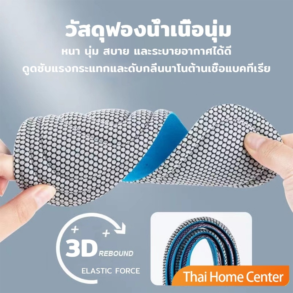 แผ่นรองเท้าเพื่อสุขภาพ ใส่สบาย ป้องกันการปวดเท้า ขนาด 35-46 insoles