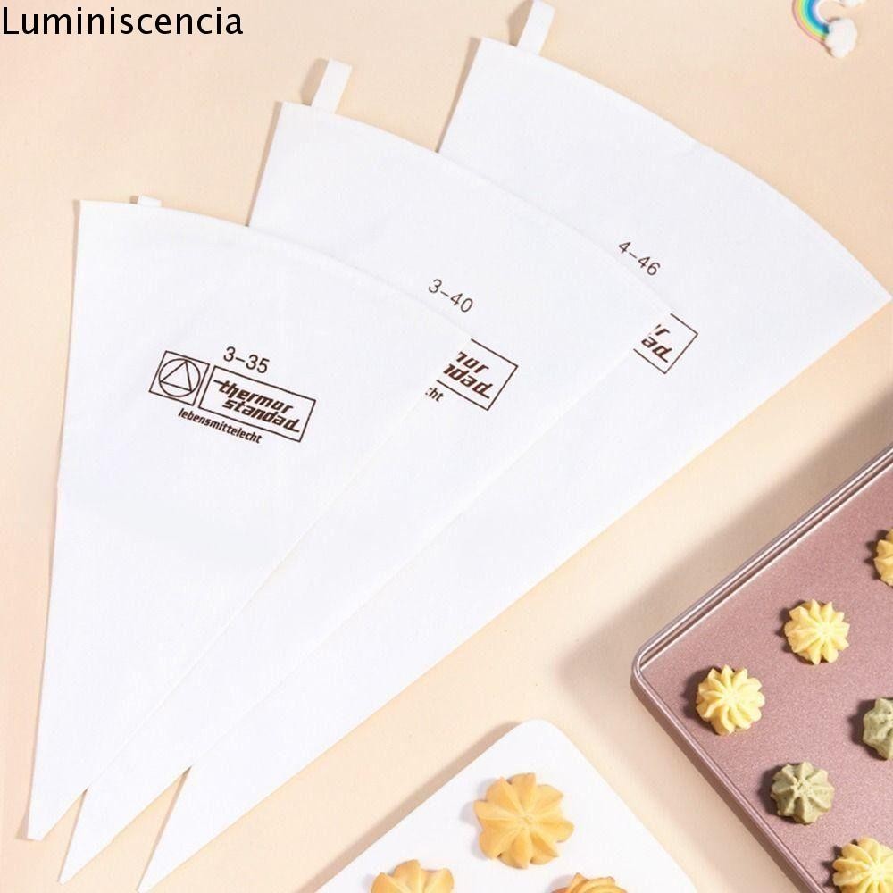 Luminiscencia ถุงบีบครีม ผ้าฝ้าย แบบหนา ใช้ซ้ําได้ สําหรับทําคัพเค้ก คุ้กกี้ เบเกอรี่