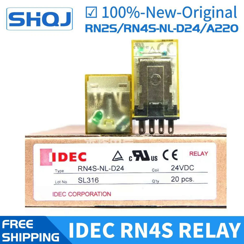 10 ชิ้น/กล่อง IDEC RELAY RN2S-NL-D24 RN2S-NL-A220 RN4S-NL-D24 RN4S-NL-A220 100%-ใหม่-ต้นฉบับ