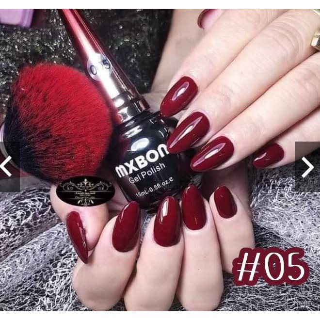 MXBON สีทาเล็บ สีโทนแดง แดงไวน์ ของแท้100%