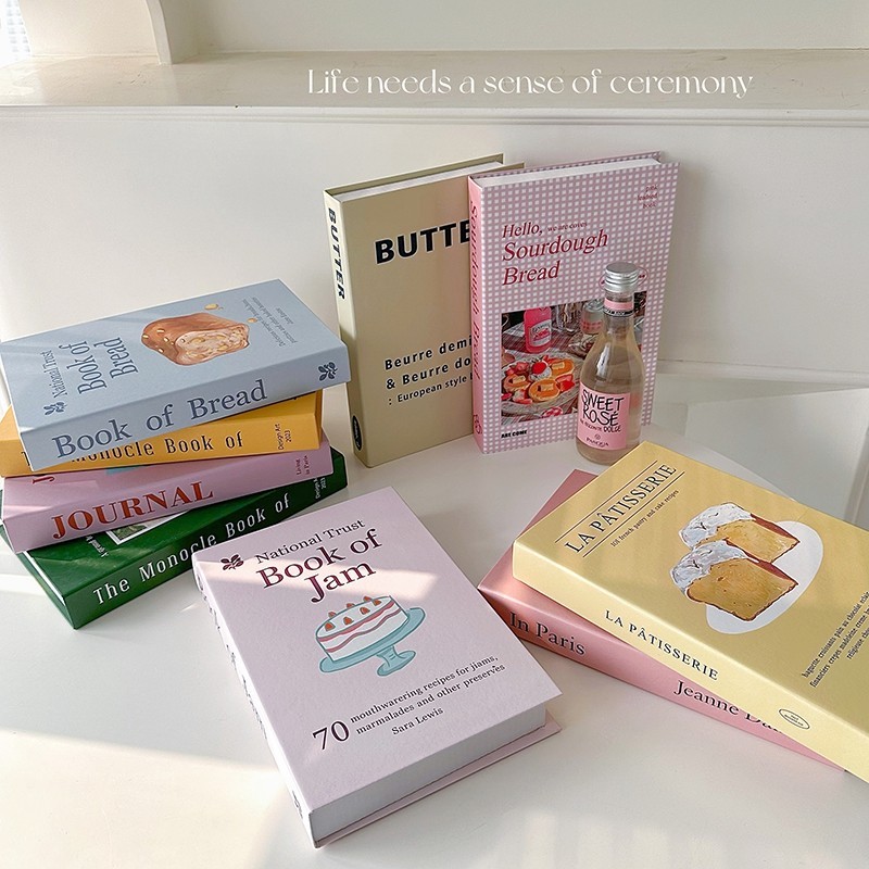 หนังสือจําลอง แบบตั้งโต๊ะ สไตล์โมเดิร์นมินิมอล สําหรับตกแต่ง พร็อพถ่ายภาพ