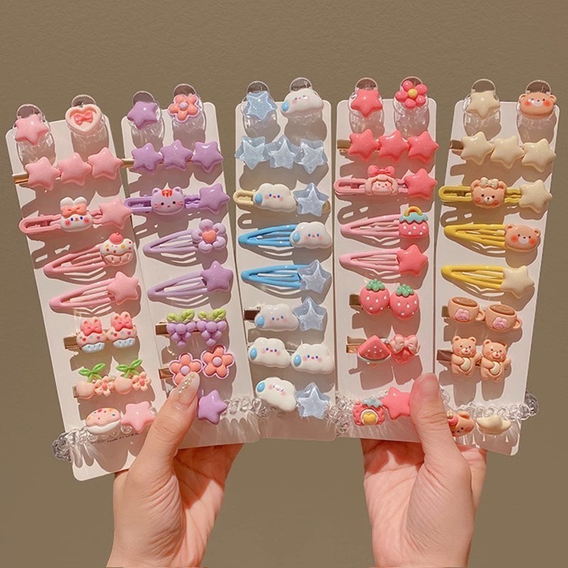 กิ๊บติดผม รูปดาวน่ารัก สีชมพู สไตล์เกาหลี
