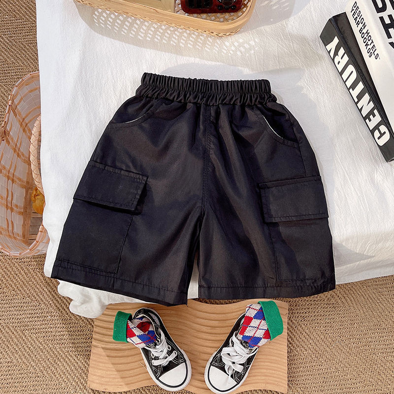 ใหม่ ชุดเสื้อแขนสั้น พิมพ์ลาย + กางเกง สองชิ้น สําหรับเด็กผู้ชาย 2024