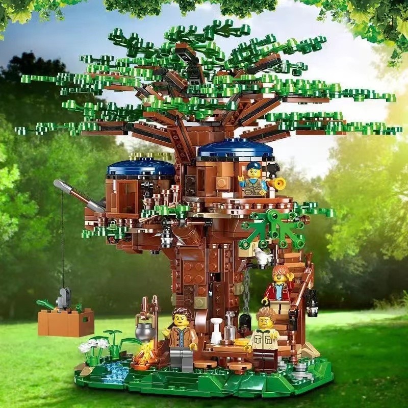 บล็อกบ้านต้นไม้สี่ฤดูในเมืองเข้ากันได้กับ 71756 เลโก้ ของเล่นเพื่อการศึกษาสำหรับเด็ก;lego friends city