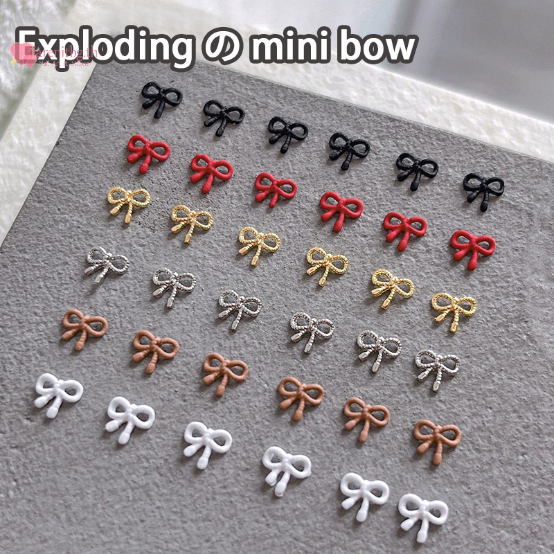 Renbg 5 ชิ้น Bow รูปตกแต่งเล็บ Stereoscopic เล็บอุปกรณ์เสริมเล็บ Paing ร้านทําเล็บเล็บและผู้ที่ชื่นชอบ TH