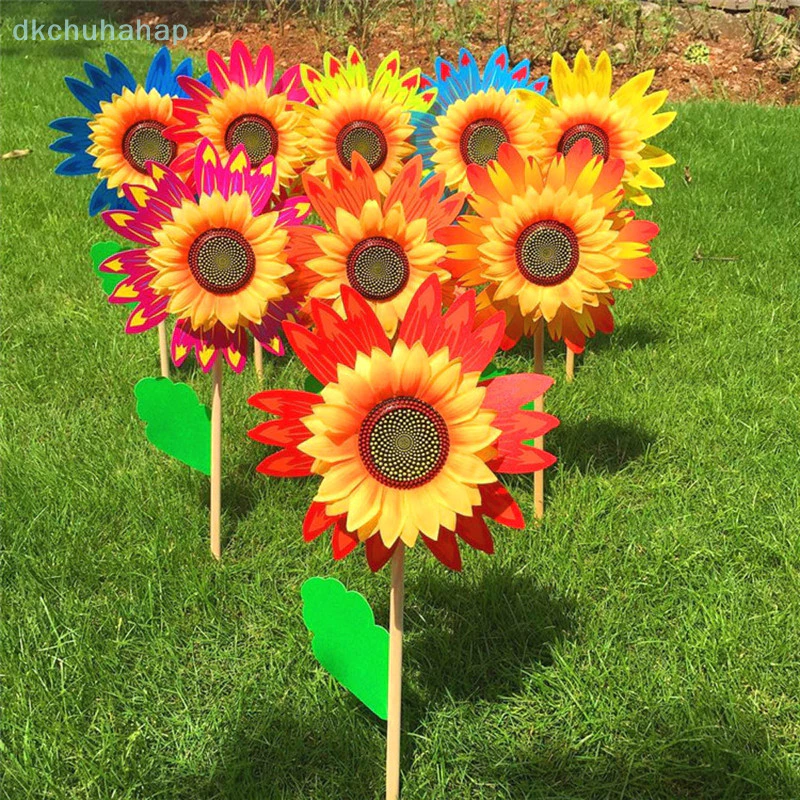 [DKC ]กังหันลมดอกทานตะวัน ขนาด 36 cm สีสันสดใส สวย แข็งแรงทนทาน ราคาถูกที่สุดด
