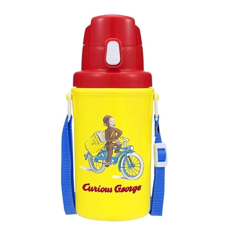 Gakken Stayful Curious George Water Bottle 450ml Insulated for Bicycles K16017