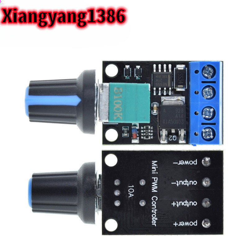 (1-5PCS) 5V 12V 10A ตัวควบคุมแรงดันไฟฟ้า PWM DC มอเตอร์ควบคุมความเร็ว Governor Stepless Speed Regulator LED Dimmer Power Controller
