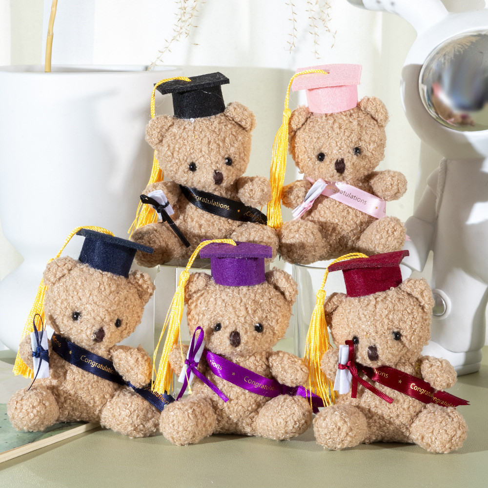 Graduation Bear Doctor Hat Little Bear Plush Toys Bachelor Teddy Bear Doll Graduation Commemorative Gift