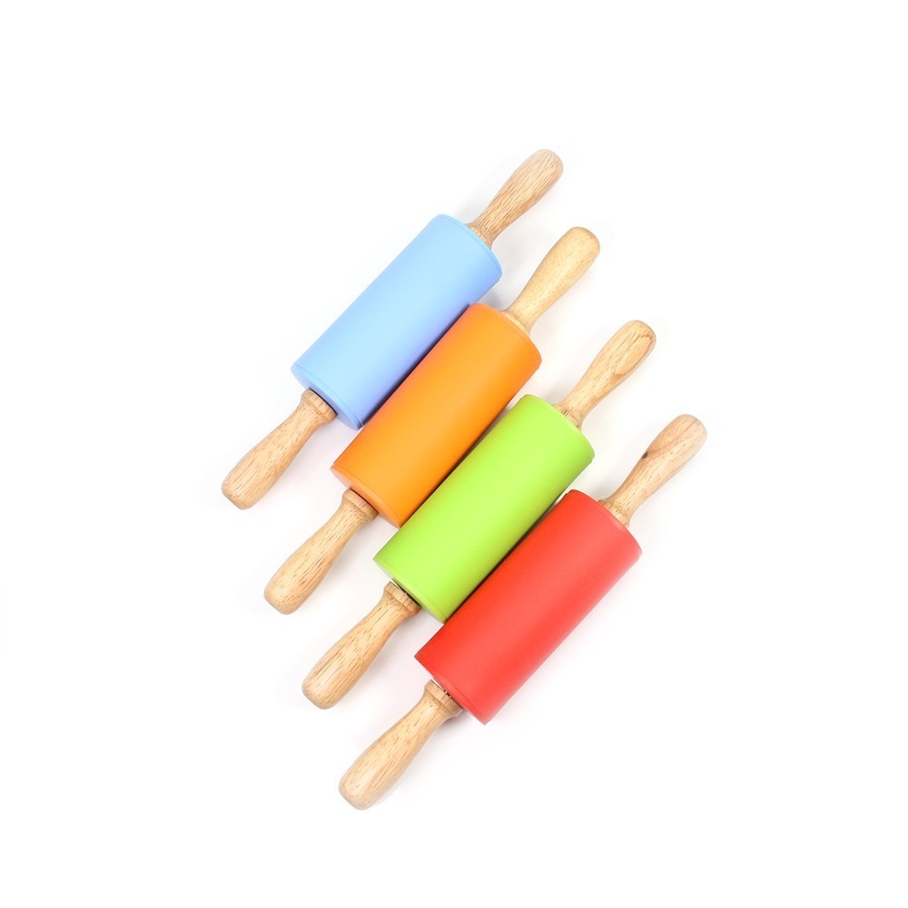ความรุนแรง Non-Stick ซิลิโคน Rolling Pin ไม้ Handle Pastry Dough แป้ง Roller ครัวทําอาหารเบเกอรี่เครื่องมือสําหรับพาสต้าคุกกี้แป้ง ราคา ถูกที่สุด ดีลบีเคเค แกลเลอรีภาพที่ 4
