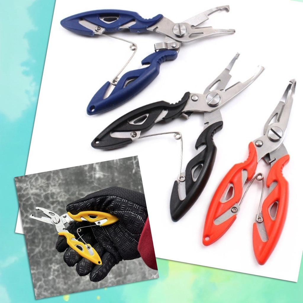 💢 คีมตกปลา คีมแกะเบ็ด คีมปลดปลา พร้อมซองใส่ ตัดสายเอ็น ตัดสายพีอี ดึงสายเบ็ด สแตนเลส ไม่เป็นสนิม หนีบแน่น จับถนัดมือ 💢