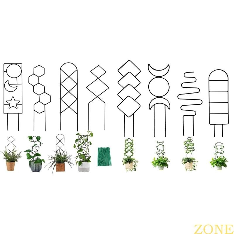 Zong พืชเดิมพันก ้ านสนับสนุน Trellis Rack ปีนเขาวงเล ็ บสวนผักแตงกวา