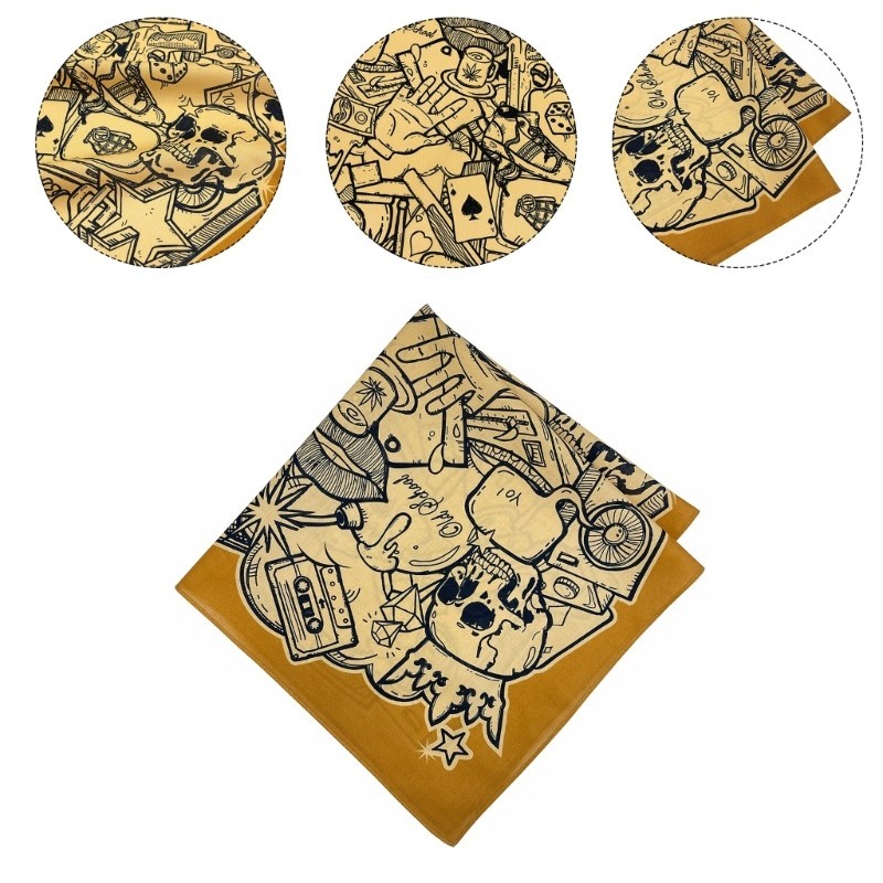 Skin Hip Hop Bandana Head Wrap Elaborate Cool Hair Cover Wrap Turbans Outdoor