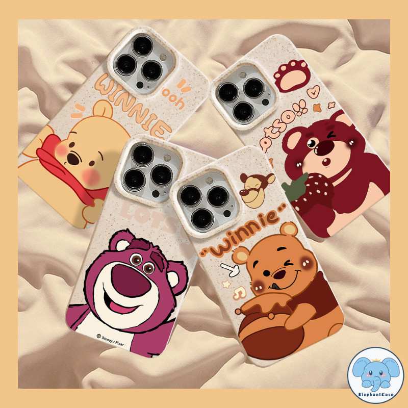 สตรอเบอร์รี่หมีชนะเคส Redmi 9A 9T 10A 12 9C NFC 12C 13C 10C 10 A1 Note 11 13 10 8 Pro Plus 12Pro 13Pro POCO M6 M3 X5