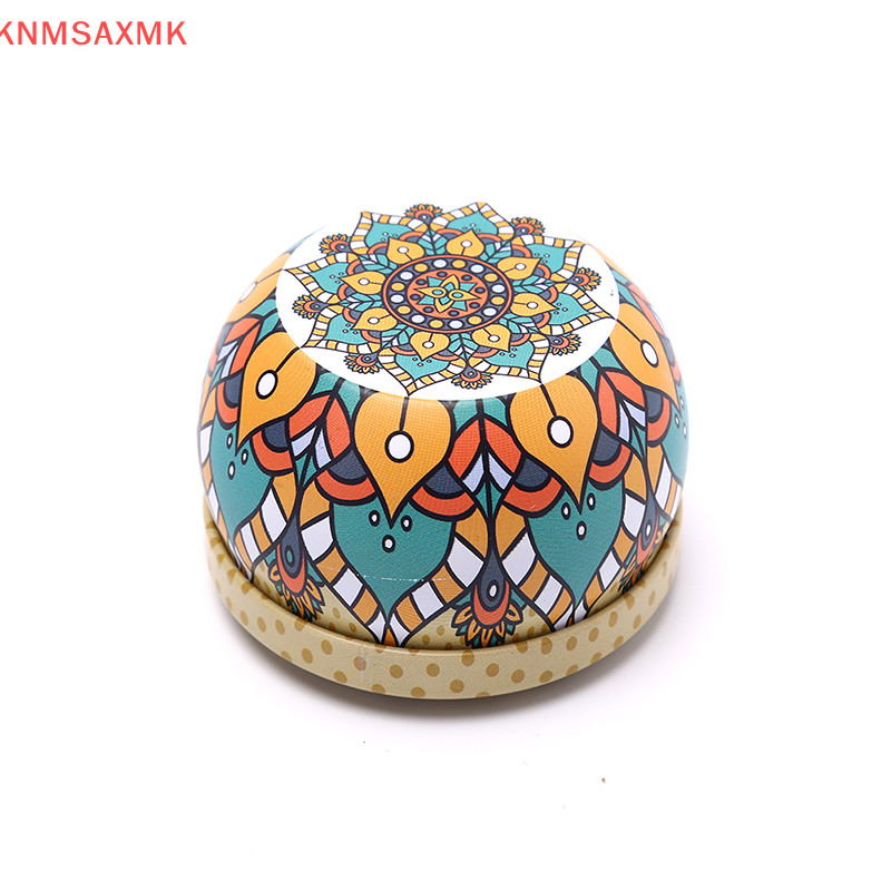 Zhechuibbb.th Retro Floral Tin Can Tea Storage Box Candy Gift Case สินค ้ าใหม ่