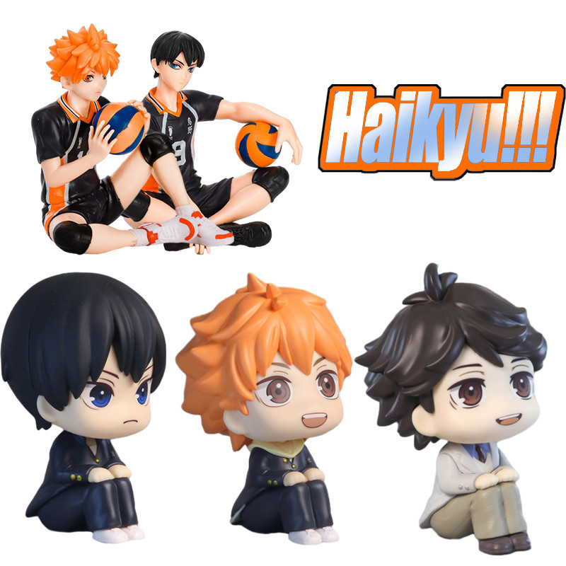 Look Up Haikyuu รูปนั ่ ง Kageyama Oikawa Hinata Shoyo ตัวเลขการกระทําตกแต ่ งเครื ่ องประดับของเล ่