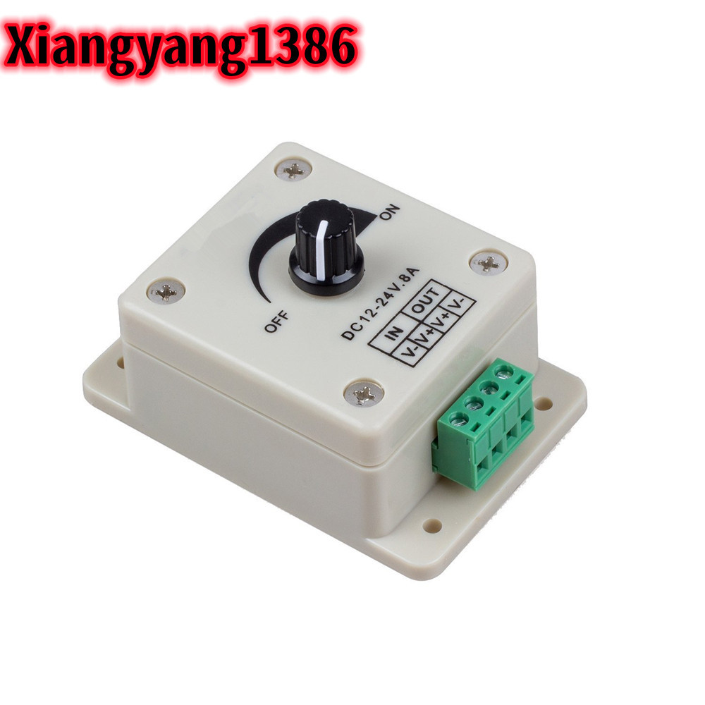 ตัวควบคุมแรงดันไฟฟ้า DC-DC แรงดันไฟฟ้า Stabilizer 8A แหล่งจ่ายไฟปรับความเร็ว DC 12V LED Dimmer แรงดันไฟฟ้าต่ํา 12-24V