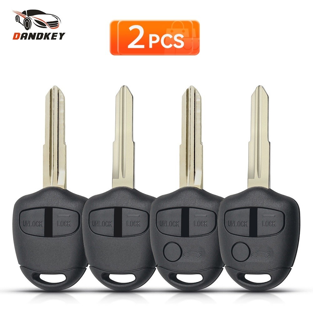 2 ชิ ้ นรีโมทคอนโทรลกุญแจรถ Fob สําหรับ Mitsubishi Lancer Grandis Evolution Outlander Key 2 3 ปุ ่ ม MIT11/MIT8 ใบมีด