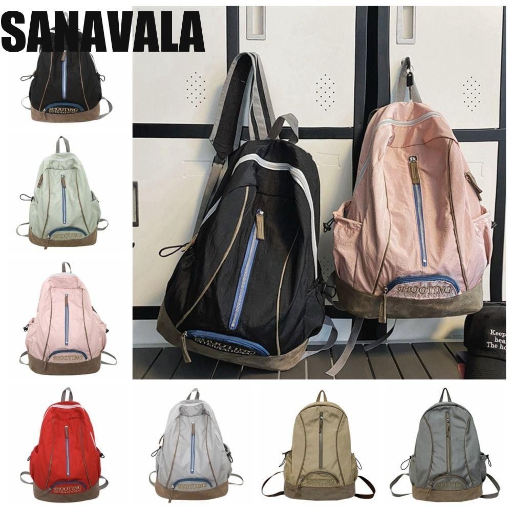 Sanavala กระเป๋านักเรียนลําลอง,ความจุสูงโพลีเอสเตอร์อินเทรนด์Insกระเป๋าเป้สะพายหลัง,แฟชั่นหลายกระเป๋าHarajuku Mochilaกระเป๋านักเรียนนักเรียนวิทยาลัย