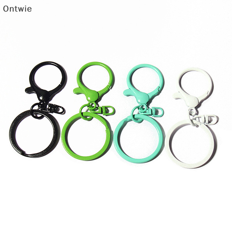 บนสีกุ้งก้ามกรามสปริงใหญ่ Claspsps ตะขอเปิดแหวน Key Hook พวงกุญแจสําหรับเครื่องประดับทํา DIY พวงกุญแจอุปกรณ์เสริม A