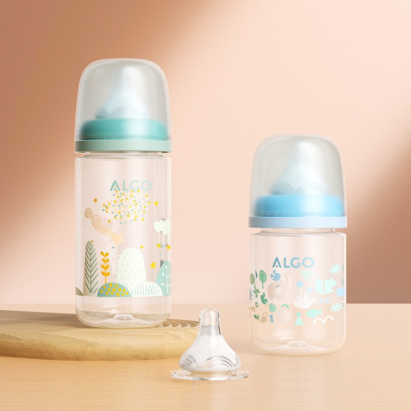 Poleey ขวดนมเด ็ ก PP Straight Body ขวดนมความจุขนาดใหญ ่ Anti Drop และ Anti Bloating 260ml ขวดนมPigeon รุ่นเดียวกัน