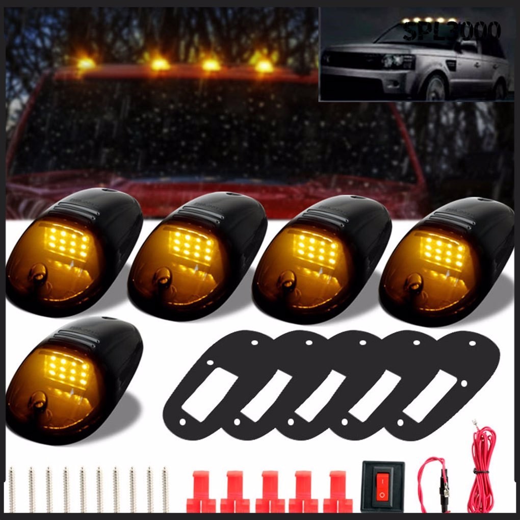 Spl &gt; 5PCS White/Amber Smoked/Transparent Lens Cab Roof Running Top Marker Cab Marker Lights
